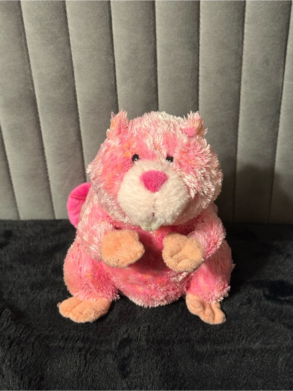 Ganz Webkinz Pink Beaver Plush Stuffed Animal Pink Tail No Code